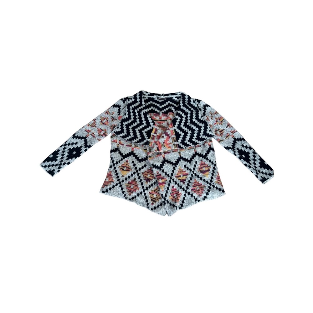VTG JOHN FASHION Geometric‎ Aztec Southwestern Cardigan Sweater Women's L Boho